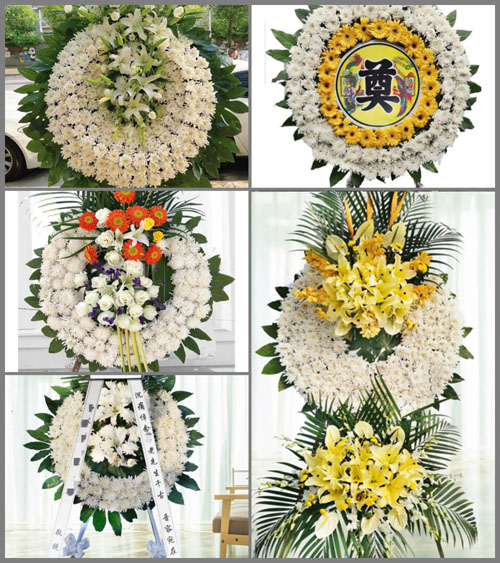广东清远市英德市石灰铺镇美村村花圈速递